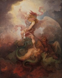 The Angel Binding Satan, 1797 by Philip James de Loutherbourg | Painting Reproduction