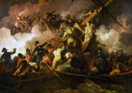 The Cutting-Out of the French Corvette 'La Chevrette' | Philip James de Loutherbourg | Painting Reproduction