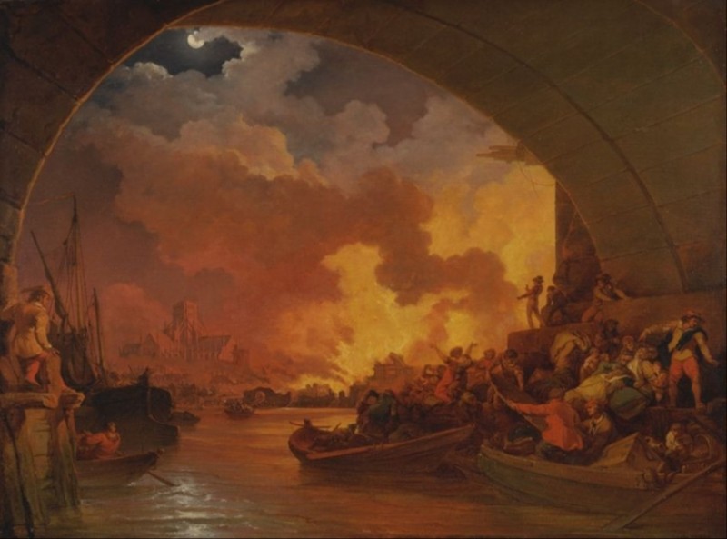 Der Große Brand von London, 1797 | Philip James de Loutherbourg