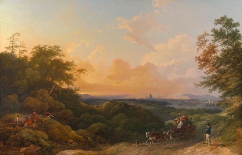 Philip James de Loutherbourg | Die Abendkutsche, London in der Ferne, 1805 Die Abendkutsche, London in der Ferne, 1805 | Philip James de Loutherbourg