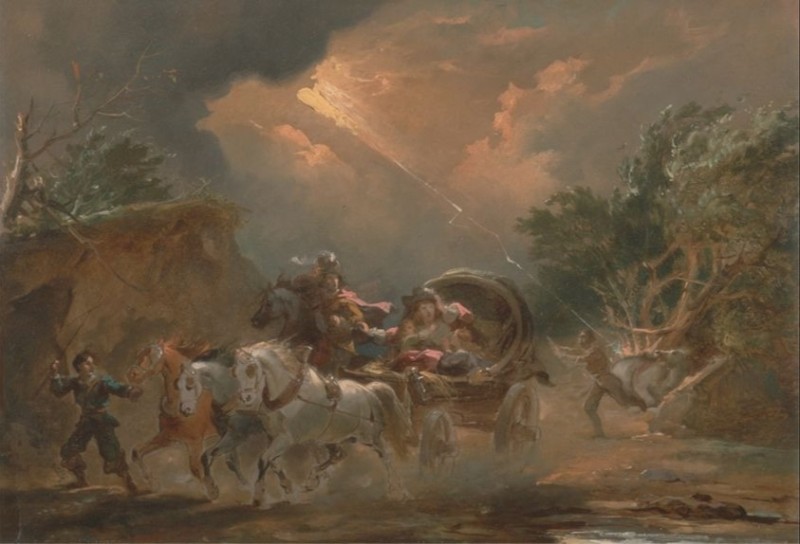 Philip James de Loutherbourg | Coach in a Thunderstorm, 1795 Coach in a Thunderstorm, 1795 | Philip James de Loutherbourg