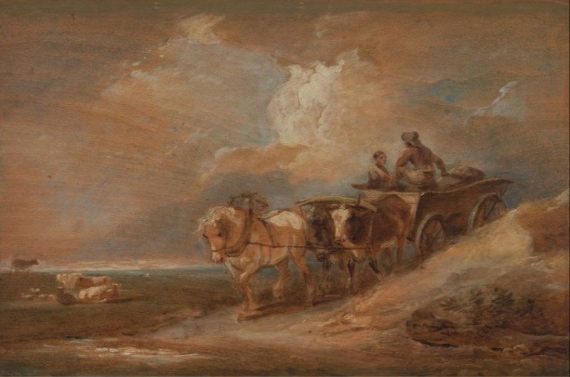 Landschaft mit Pferd und Ochsenkarren, c.1770/80 | Philip James de Loutherbourg