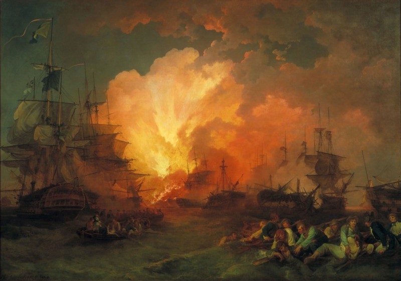 The Battle of the Nile, 1800 | Philip James de Loutherbourg