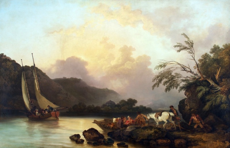 Belle Isle, Windermere, in a Calm, 1786 | Philip James de Loutherbourg