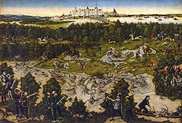 Hunt in Honour of Carlos V at the Castle of Torgau | Lucas Cranach | Gemälde Reproduktion