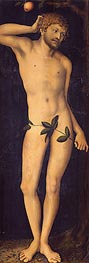 Adam, 1528 von Lucas Cranach | Gemälde-Reproduktion