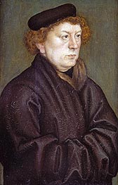 Portrait of a Scholar | Lucas Cranach | Gemälde Reproduktion