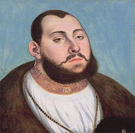 Portrait of John Frederic the Magnanimous Elector of Saxony, 1533 by Lucas Cranach | Painting Reproduction