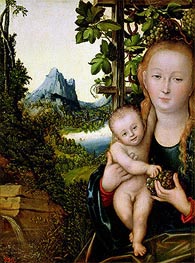 Virgin and Child, c.1520 by Lucas Cranach | Painting Reproduction