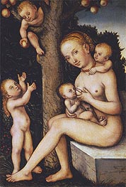 Charity, undated von Lucas Cranach | Gemälde-Reproduktion