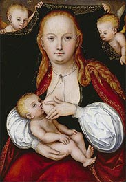 The Virgin and Child, undated von Lucas Cranach | Gemälde-Reproduktion
