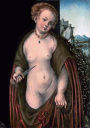 Lucretia, undated by Lucas Cranach | Painting Reproduction