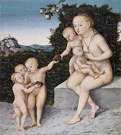 Charity, c.1540 von Lucas Cranach | Gemälde-Reproduktion