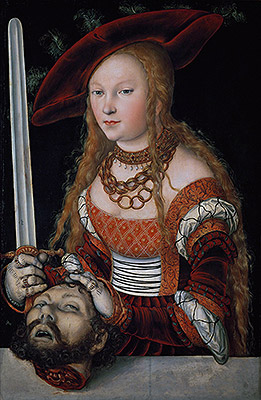 Judith mit dem Haupt des Holofernes, c.1530 | Lucas Cranach | Gemälde Reproduktion