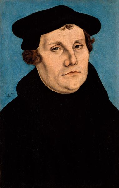 Portrait of Martin Luther, 1529 | Lucas Cranach | Painting Reproduction