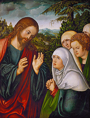 Christ's Farewell to the Holy Women | Lucas Cranach | Painting Reproduction