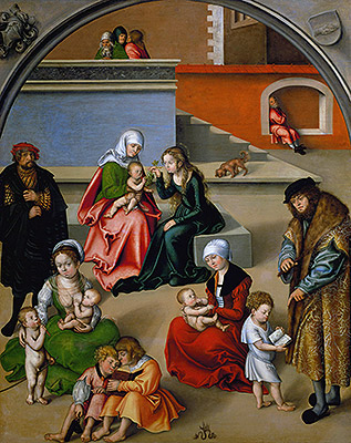 The Holy Kinship, undated | Lucas Cranach | Painting Reproduction