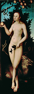 Eve, 1533 | Lucas Cranach | Gemälde Reproduktion