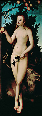 Eve, 1533 by Lucas Cranach | Painting Reproduction