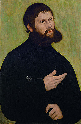 Martin Luther as Junker ... | Lucas Cranach | Painting Reproduction