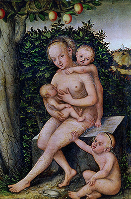 Charity, undated | Lucas Cranach | Gemälde Reproduktion