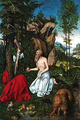 St. Jerome in the Desert | Lucas Cranach | Painting Reproduction