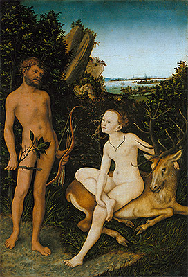 Landscape with Apollo and Diana, 1530 | Lucas Cranach | Painting Reproduction