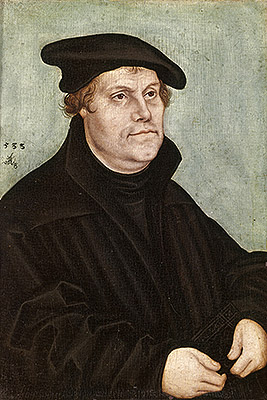 Portrait of Martin Luther, 1533 | Lucas Cranach | Gemälde Reproduktion