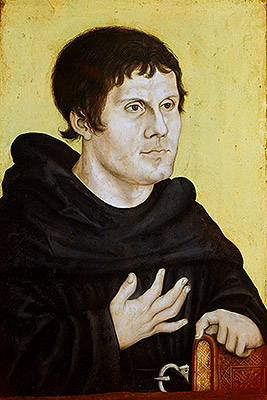 Portrait of Martin Luther as a Young Man, c.1520 | Lucas Cranach | Painting Reproduction