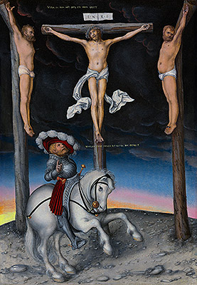 The Crucifixion with the Converted Centurion | Lucas Cranach | Painting Reproduction