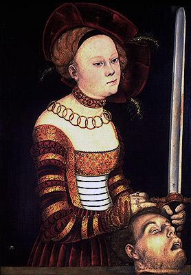 Judith with the Head of Holofernes, c.1537/40 by Lucas Cranach | Painting Reproduction