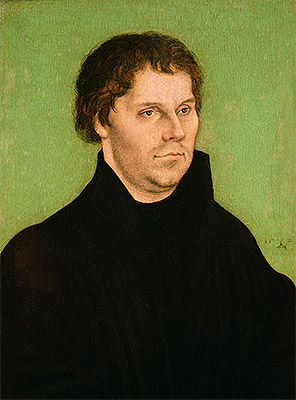 Portrait of Martin Luther, 1525 | Lucas Cranach | Gemälde Reproduktion