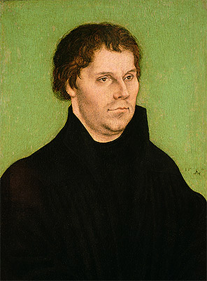 Porträt von Martin Luther | Lucas Cranach | Gemälde Reproduktion
