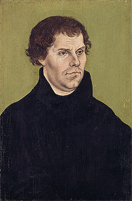 Portrait of Martin Luther, Aged 43 | Lucas Cranach | Painting Reproduction