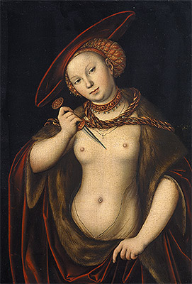 Lucretia, undated | Lucas Cranach | Painting Reproduction