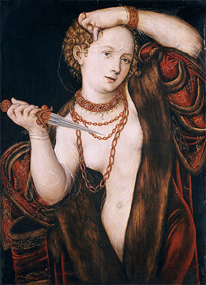 Lucretia, a.1537 by Lucas Cranach | Painting Reproduction