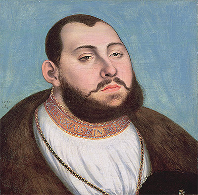 Porträt des Kurfürsten Johann Friedrich des Großmütigen von Sachsen | Lucas Cranach | Gemälde Reproduktion