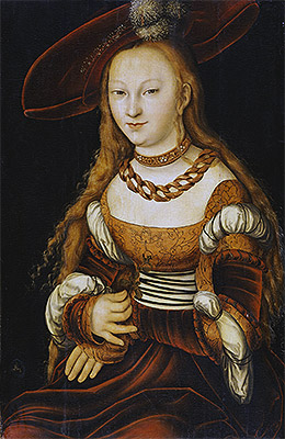 Portrait of a Young Lady, c.1350 | Lucas Cranach | Gemälde Reproduktion