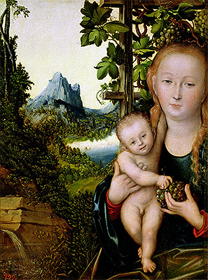 Madonna mit dem Kind, c.1520 | Lucas Cranach | Gemälde Reproduktion