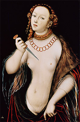 The Suicide of Lucretia, c.1525/50 by Lucas Cranach | Painting Reproduction