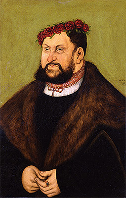 Portrait of John I the Steadfast, Elector of Saxony, 1526 by Lucas Cranach | Painting Reproduction