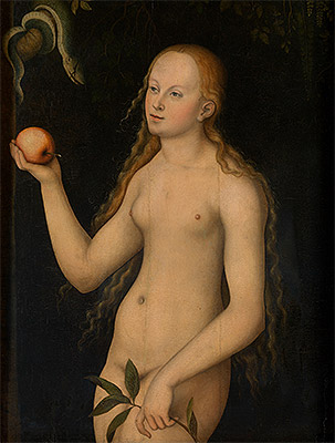 Eve, n.d. by Lucas Cranach | Painting Reproduction