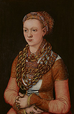 Portrait of Anna Buchner, c.1518/20 by Lucas Cranach | Painting Reproduction
