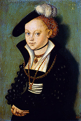 Christiane Eulenau, 1534 by Lucas Cranach | Painting Reproduction