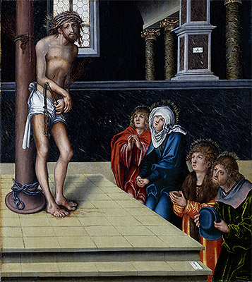 Christ at the Column, 1515 by Lucas Cranach | Painting Reproduction