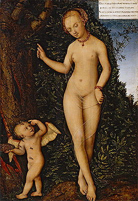 Venus and Cupid as a Honeythief, c.1537 | Lucas Cranach | Painting Reproduction