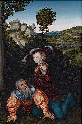 Phyllis and Aristotle, 1530 by Lucas Cranach | Painting Reproduction