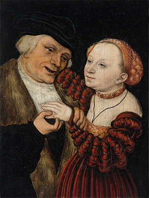 The Ill-Matched Lovers, n.d. by Lucas Cranach | Painting Reproduction