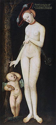Venus und Amor | Lucas Cranach | Gemälde Reproduktion