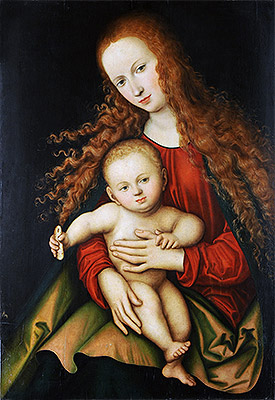 The Virgin and Child, 1529 by Lucas Cranach | Painting Reproduction